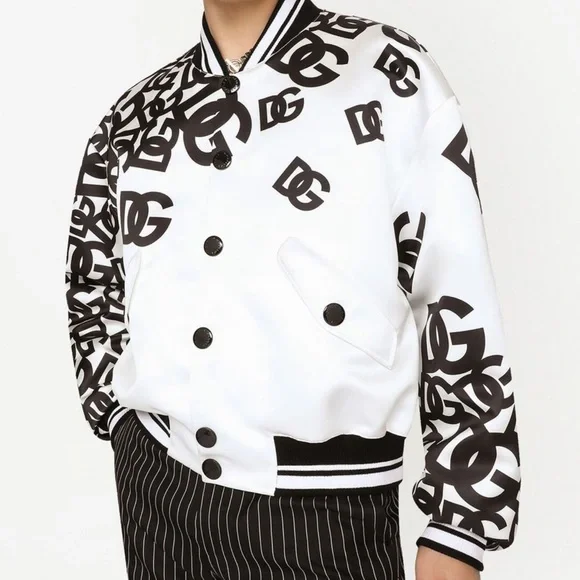 Dolce & Gabbana Pattern Logo Varsity Jacket - Picture 3 of 13